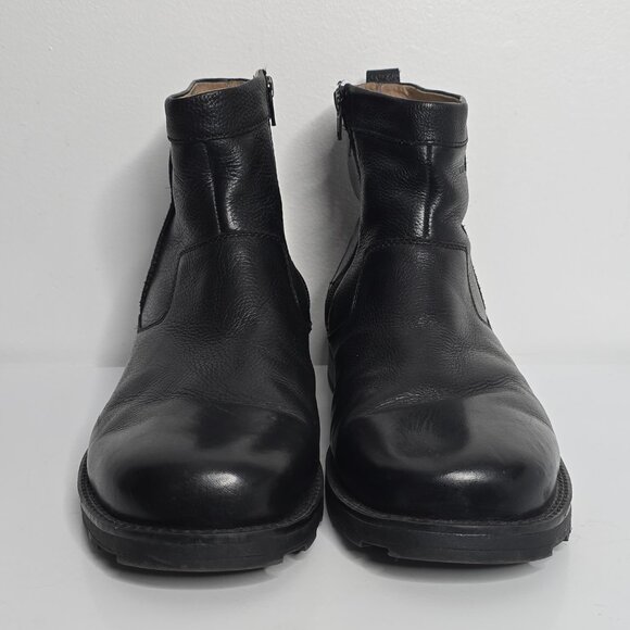 Florsheim Trektion Boots Mens 12 Waterproof Ankle Black Leather Faux Fur Lining main image 5